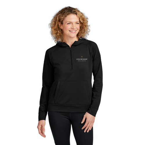 Lysi Bishop Real Estate Stretch 1/2-Zip Hoodie with Embroidered Logo on Left Chest 