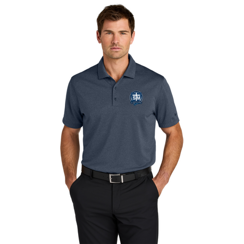 St. Thomas More Dri-FIT Smooth Heather Polo with Embroidered Logo on Left Chest