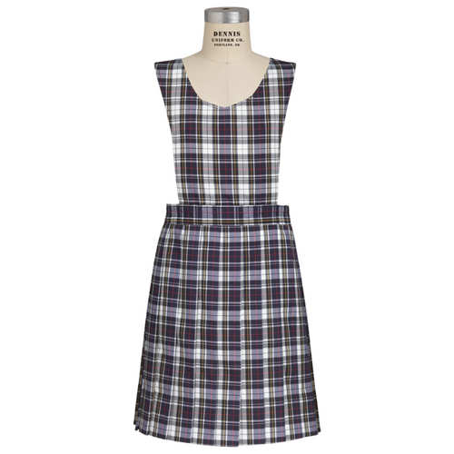 Veritas School A+ Bib Front Knife Pleat Jumper in P8B**Knee Length or Longer, Navy Leggings Under  - PRE-ORDER SHIPS APRIL/JUNE**