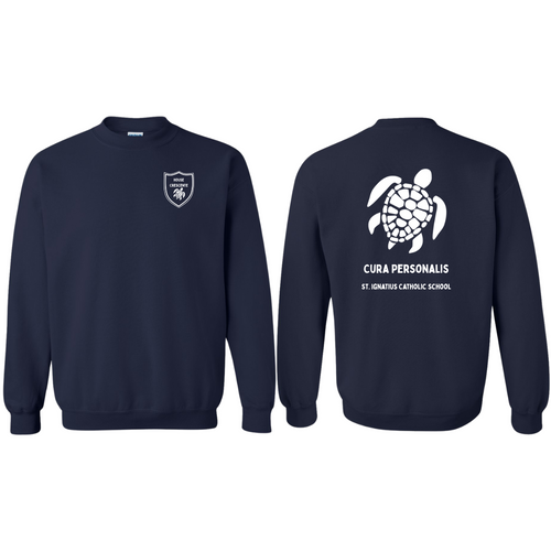 St. Ignatius House Heavy Blend Crewneck with Screen Printed Crescente Logo