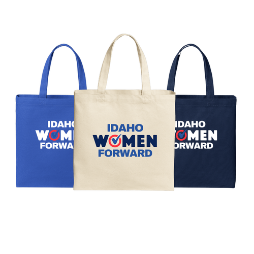 Idaho Women Forward Cotton Canvas Tote with Screen Printed Logo
