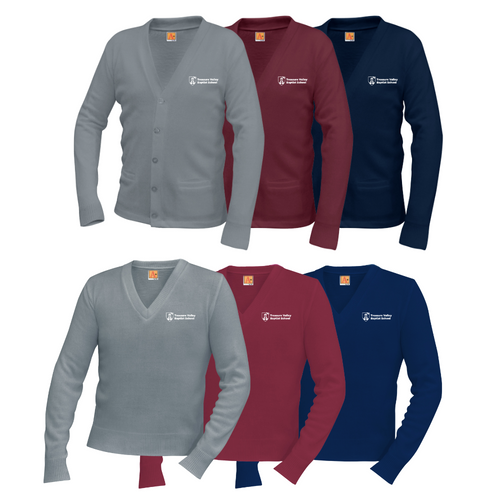 Treasure Valley Baptist School A+ Sweater with Embroidered Logo **REQUIRED for Boys 7-11th ONLY**