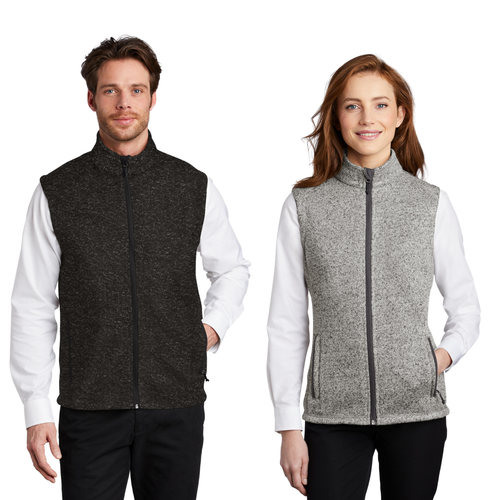 Turn-Key Medical Sweater Fleece Vest with Embroidered Logo on Left Chest