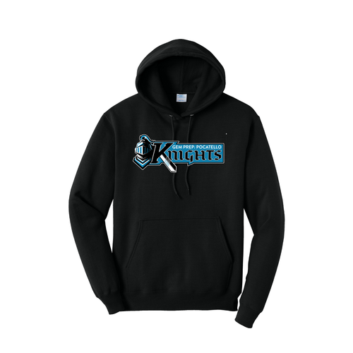 Gem Prep Spirit Hoodie with Front Screen Printed Knight Logo