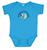 Sage Infant Baby Rib Bodysuit with  Screen Printed World Changer Logo