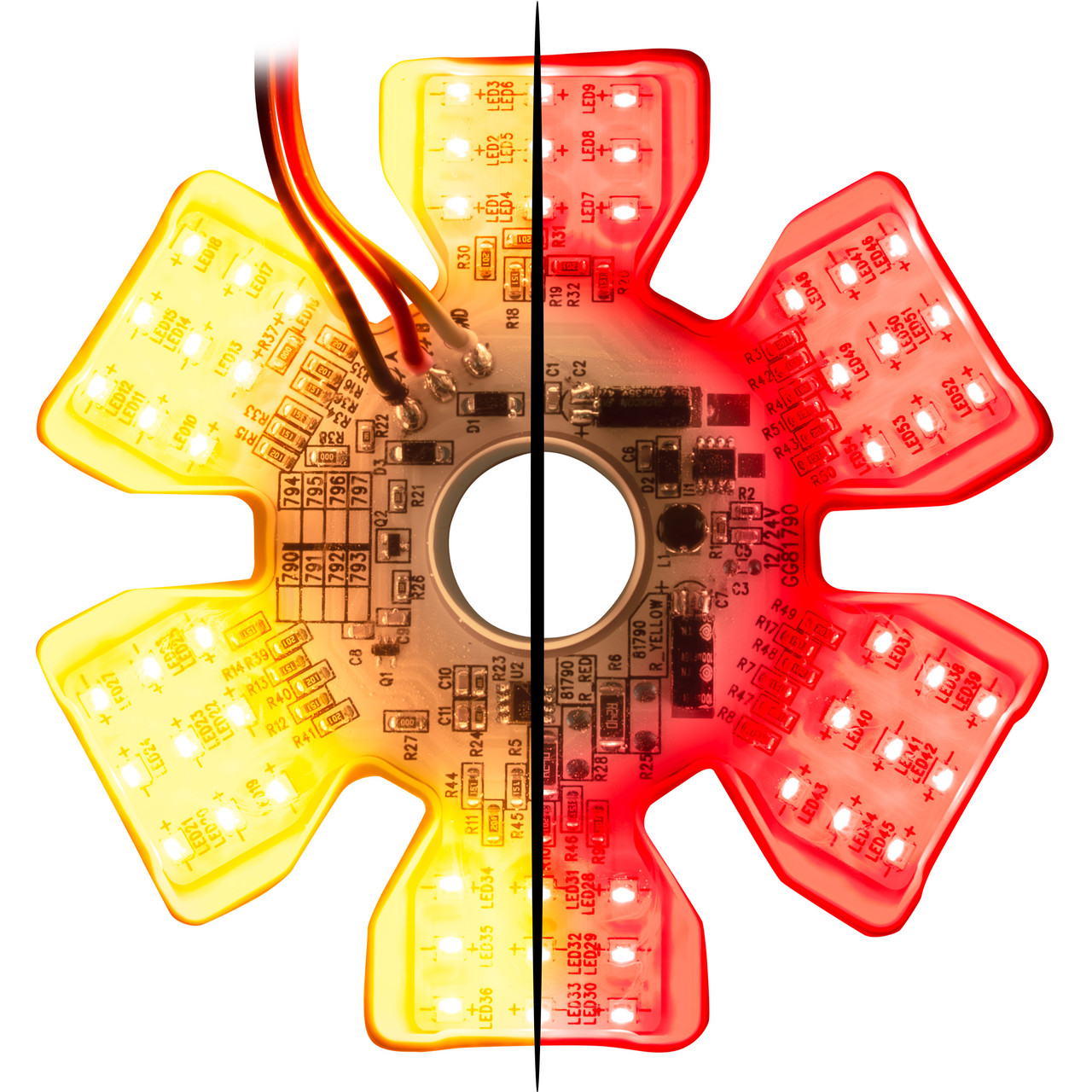 81790 Ultra Thin Hex Air Cleaner Dual Color LED Light - Grand