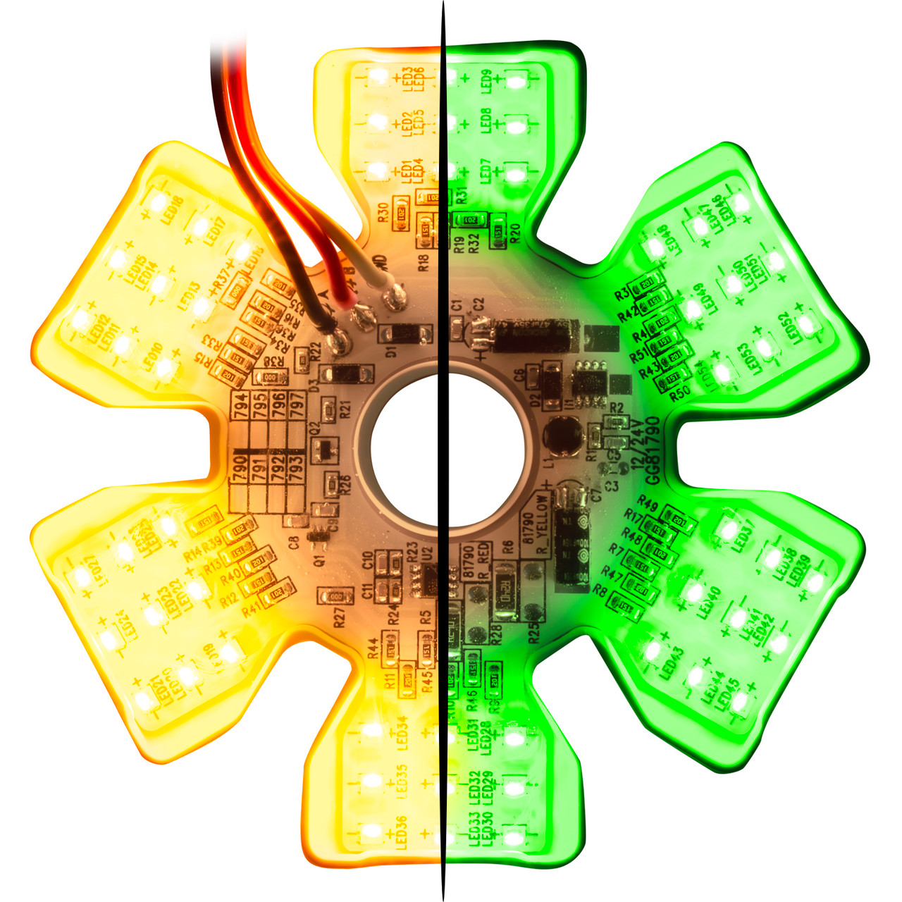 81792 Ultra Thin Hex Air Cleaner Dual Color LED Light - Grand