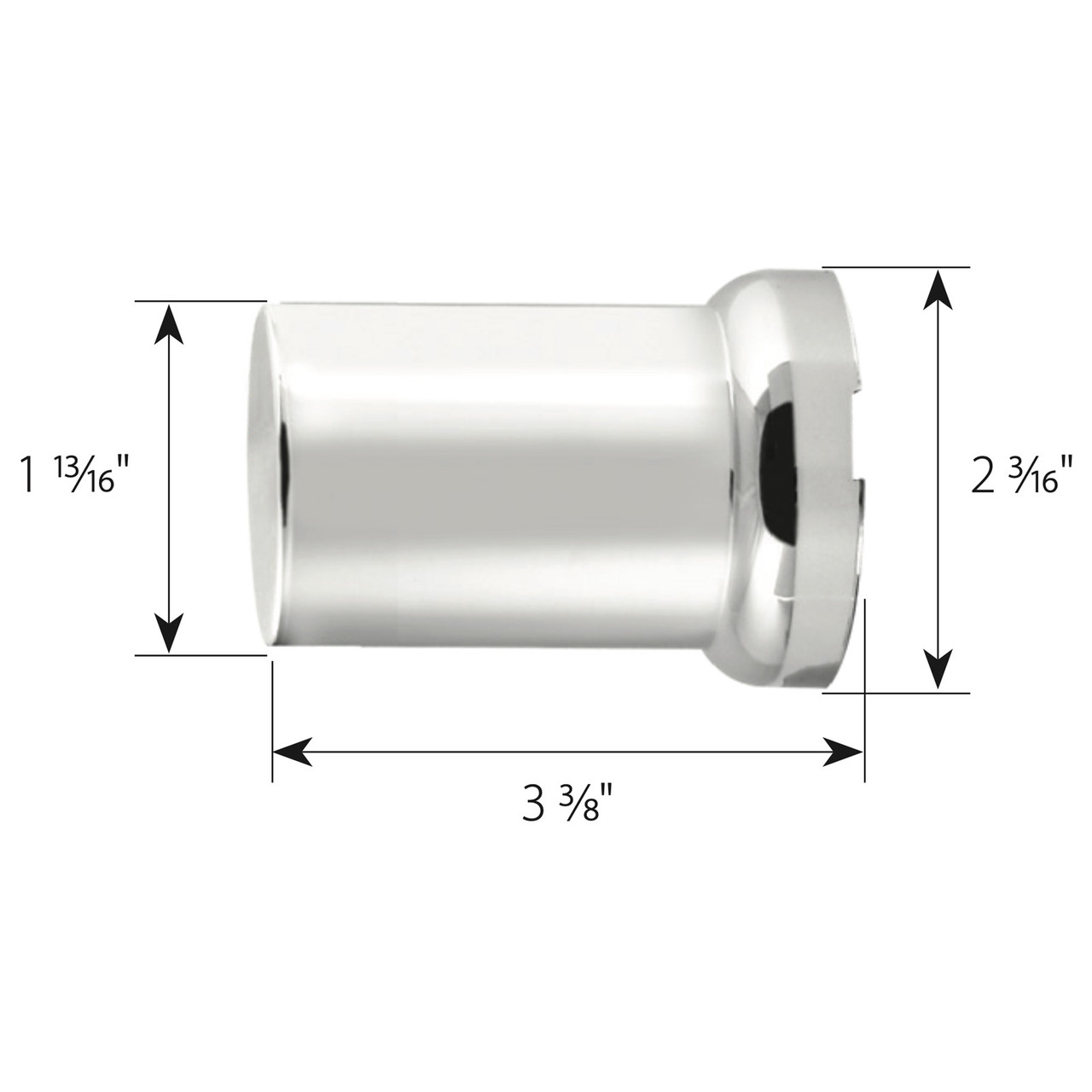 10405 Tube Chrome Plastic Lug Nut Cover w/ Flange - Grand General
