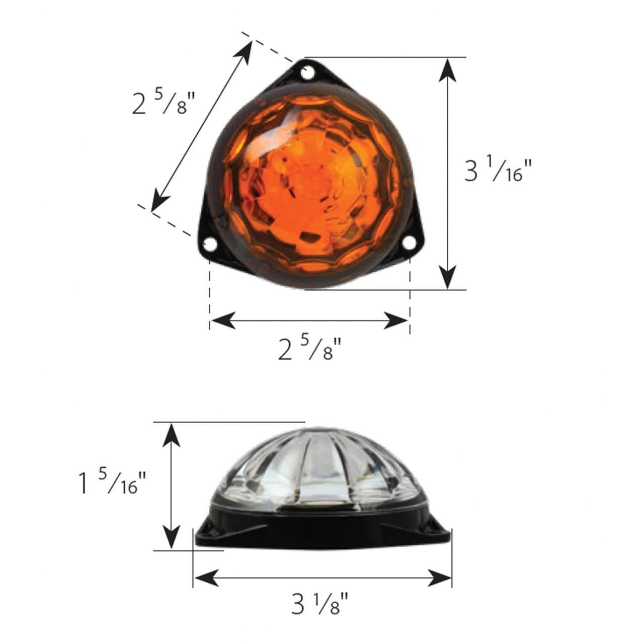 81628 Mini Super Star Watermelon Surface Mount LED Sealed Light