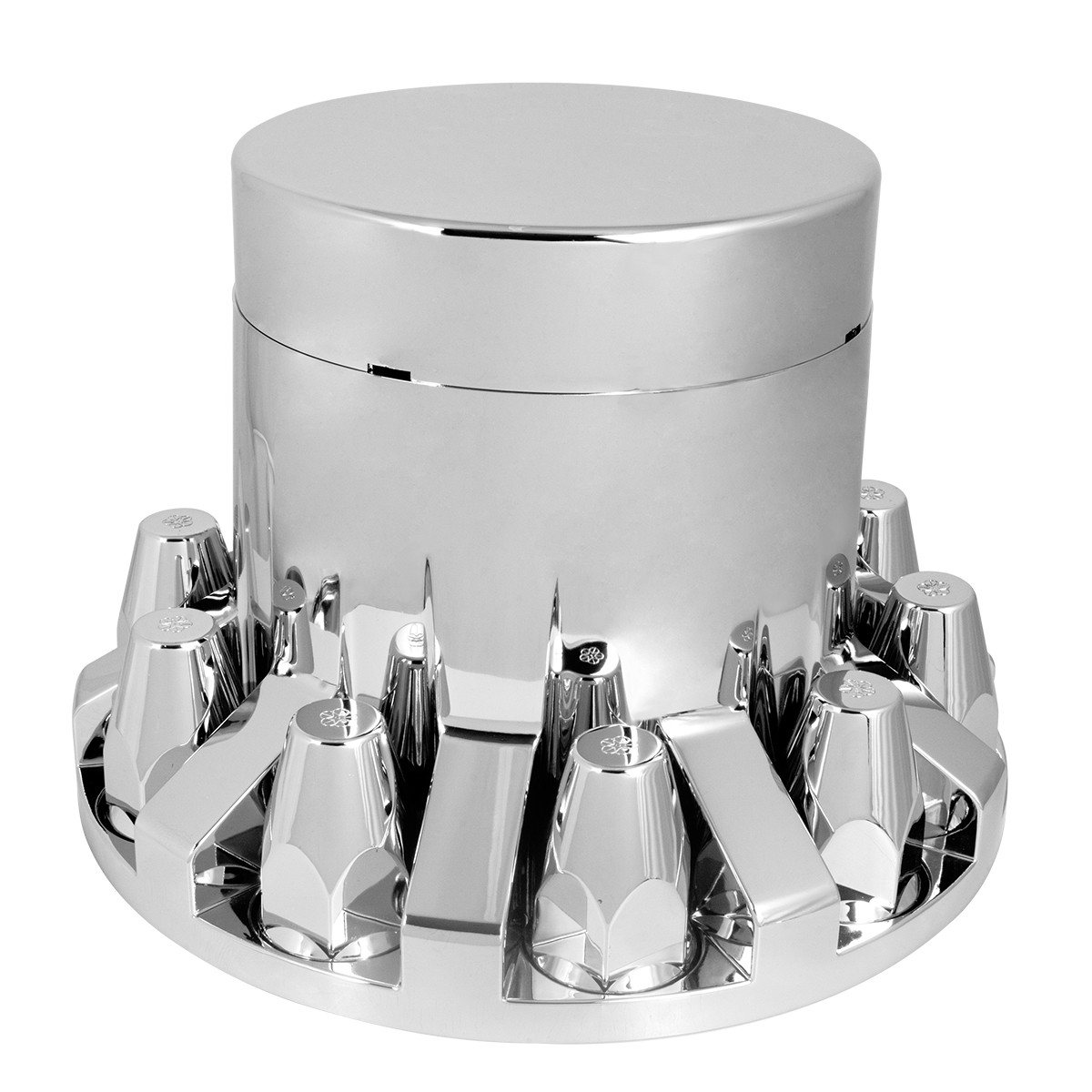 40264 Chrome Plastic Rear Axle Cover Sets with Locking Tabs
