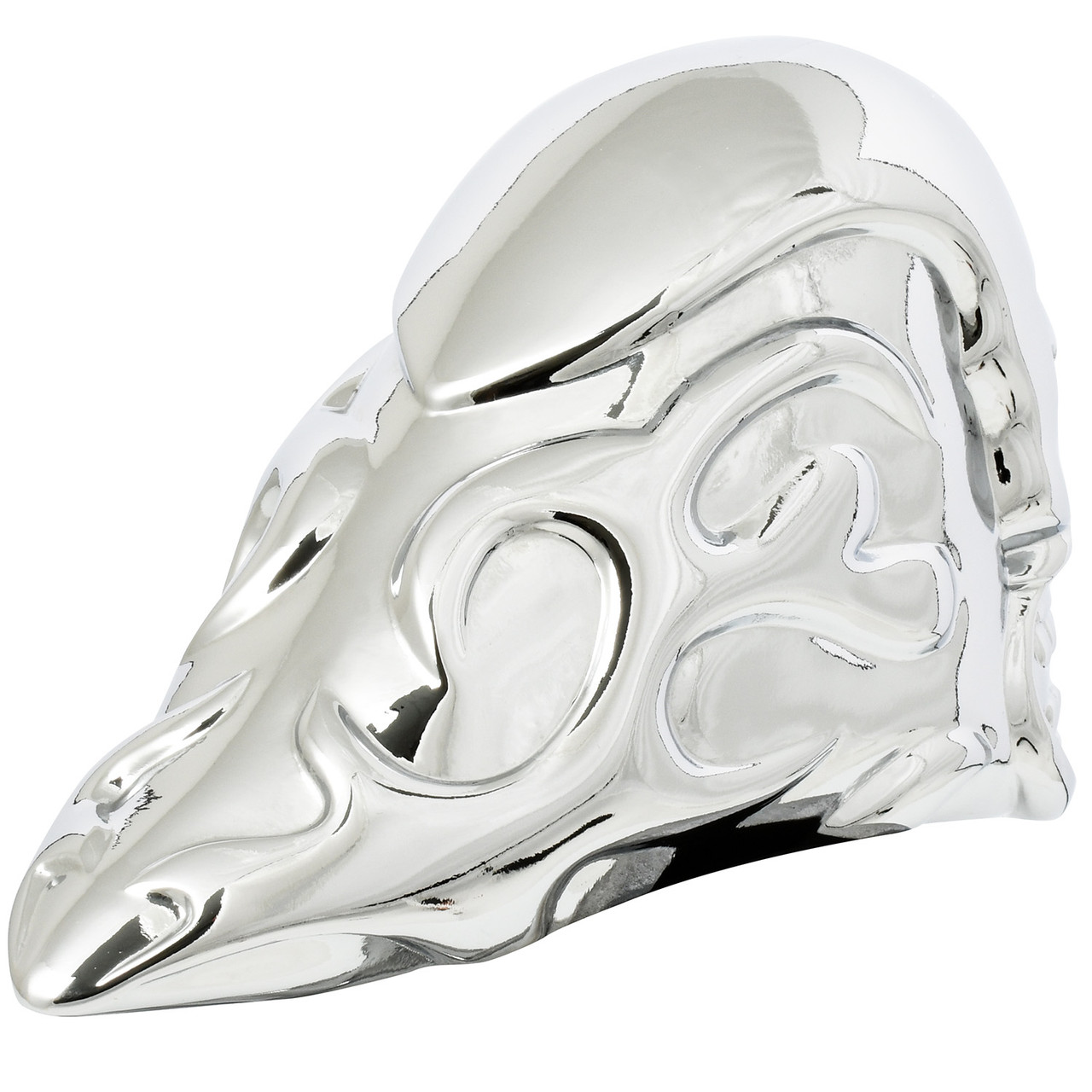 48370 Illuminated Chrome Flame Skull - Grand General Accessories LLC