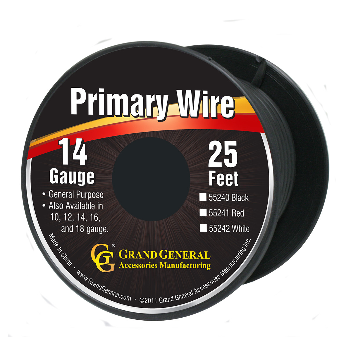 1 Roll 55240SP 25 Feet Primary Wire Roll with Spool in Display Packaging ...
