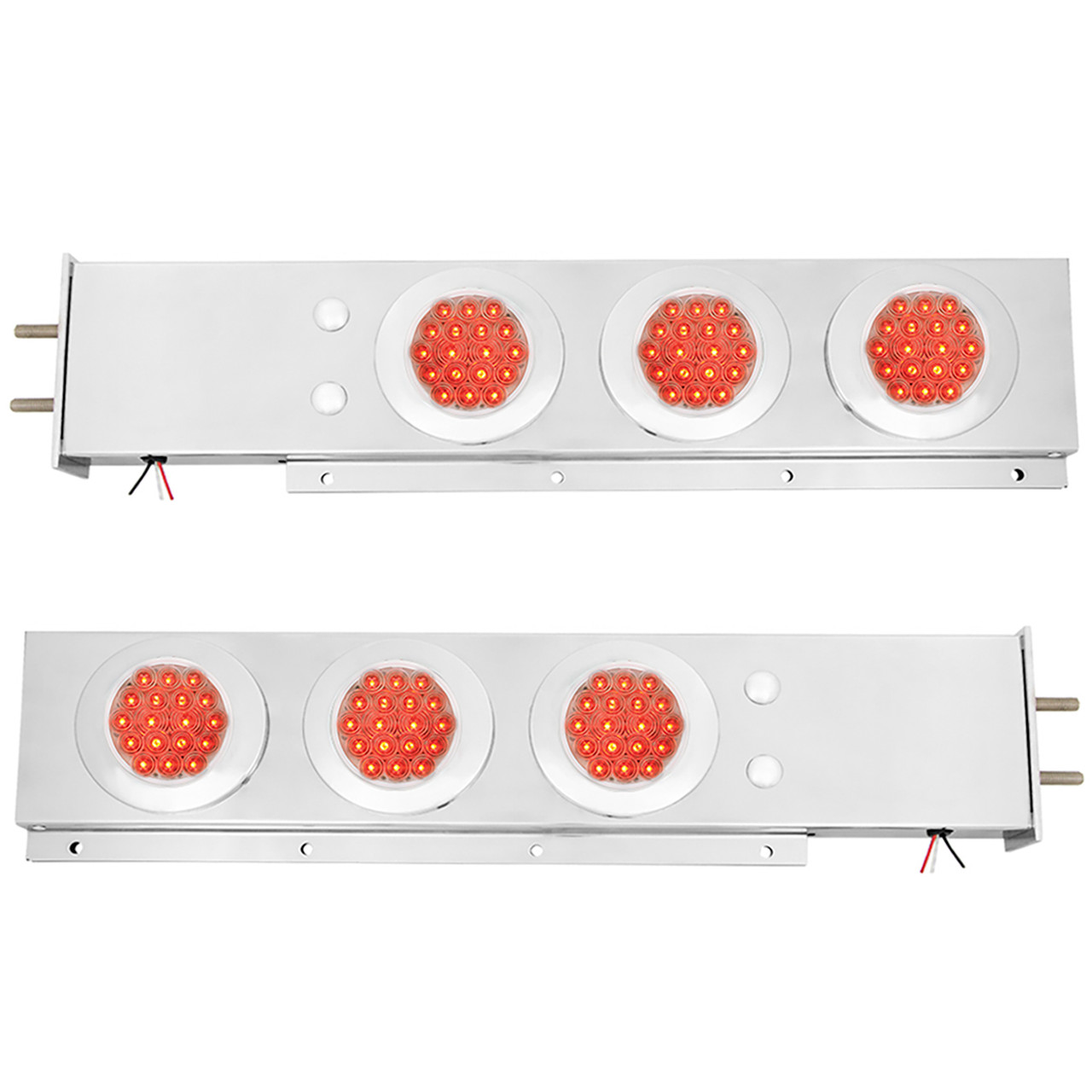 91047 2-Pc Spring-Loaded SS Light Bar w/ 4