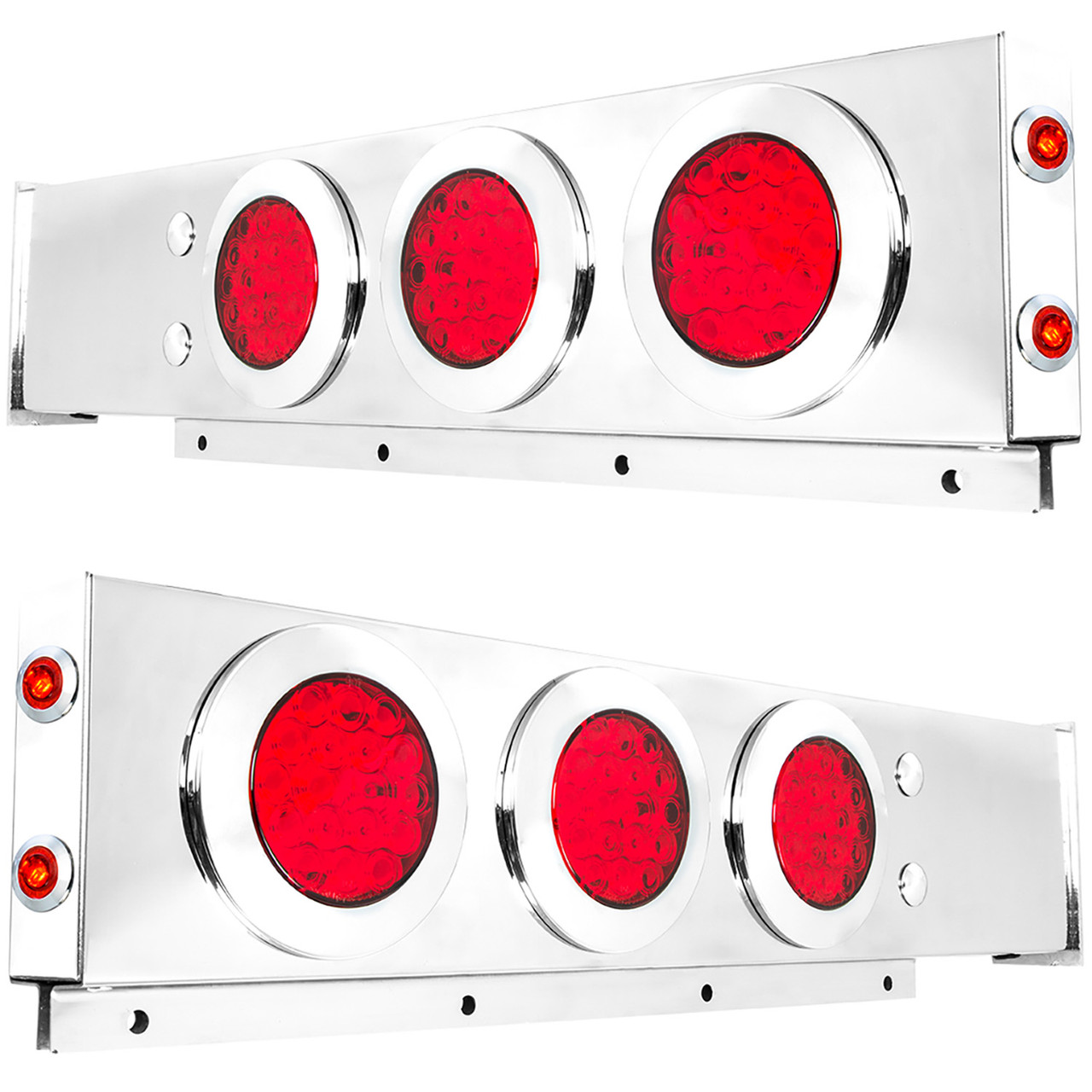 Spring Load Led Light 91060 2-Pc Spring-Loaded SS LB w/ 4