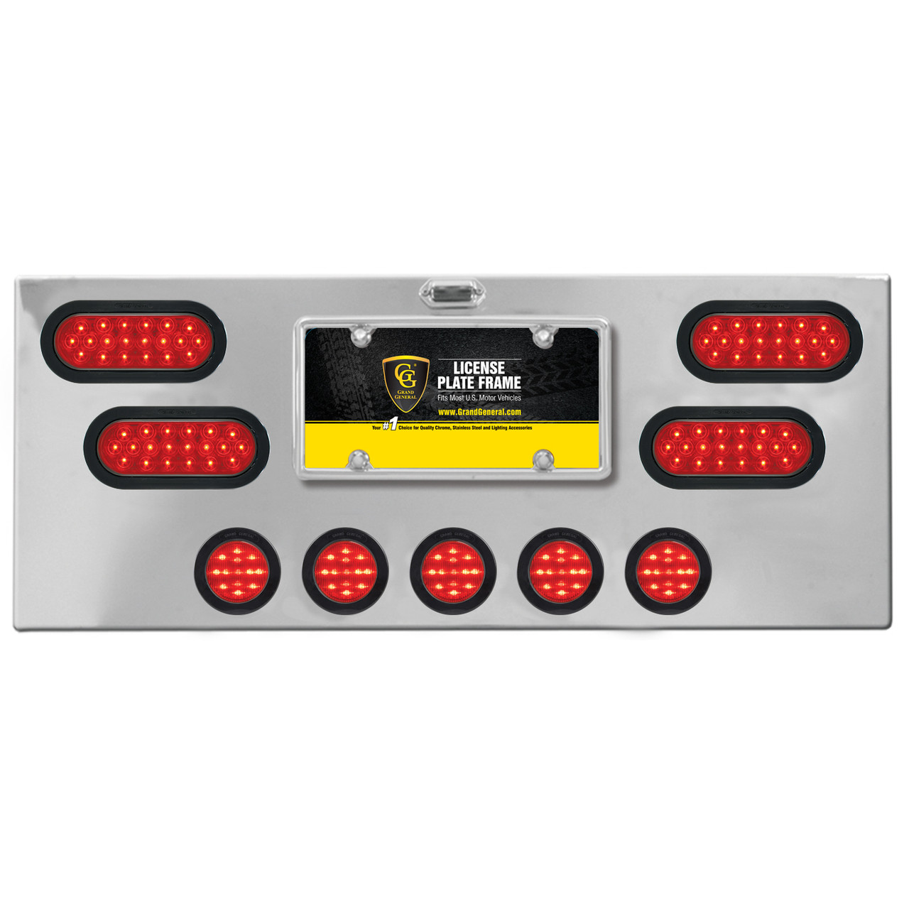 91543 Stainless Steel Rear Center Light Panel - Grand General