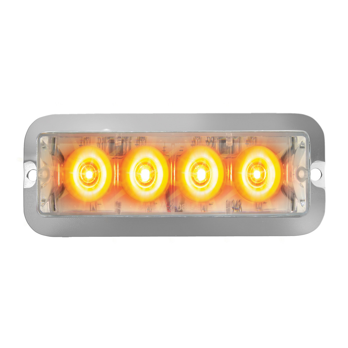 グランドライト 76531 Medium Rectangular 4 LED Strobe Light w/ Aluminum Base