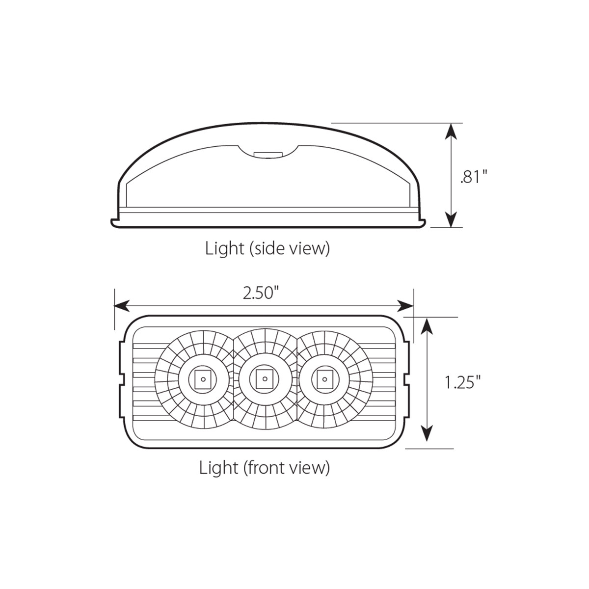 77880 Spyder Series Small Rectangular LED Light - Grand General ...