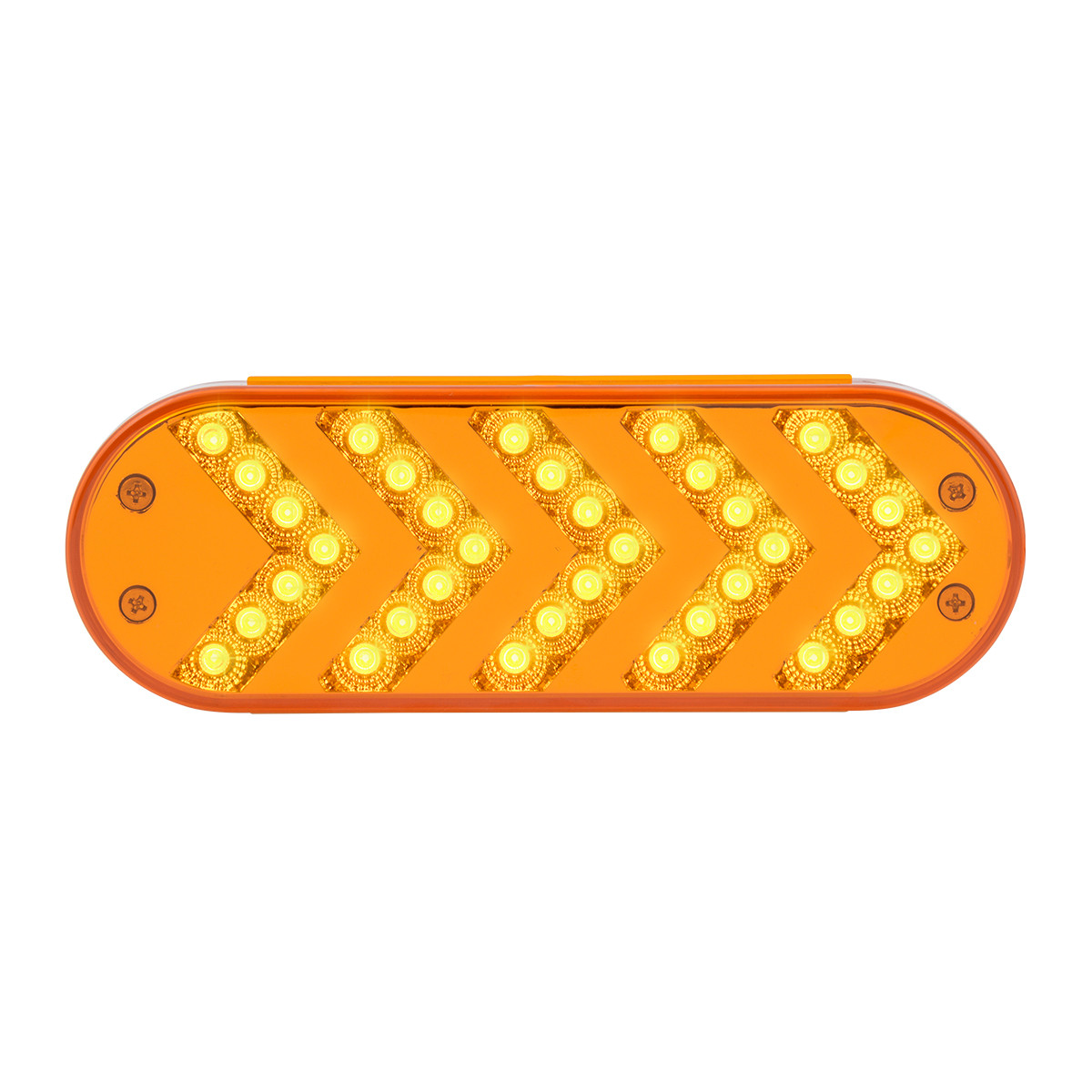 Grand General Spyder 42-LED Amber Headlight Turn Signal For Peterbilt - Chrome Bezel, DOT Compliant