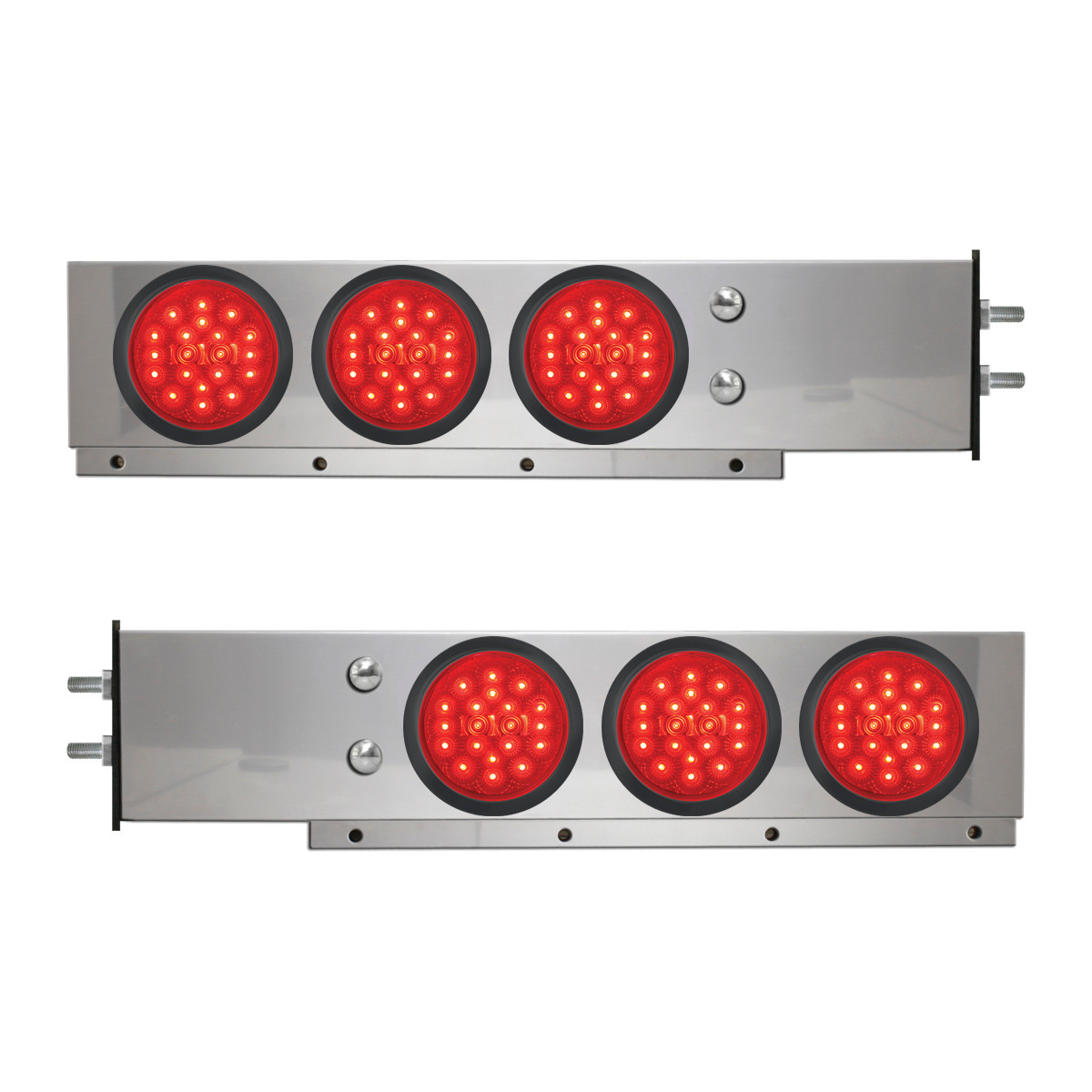 Spring Load Led Light 88140 2-Pc Spring-Loaded S.S. LB w/ Six 4