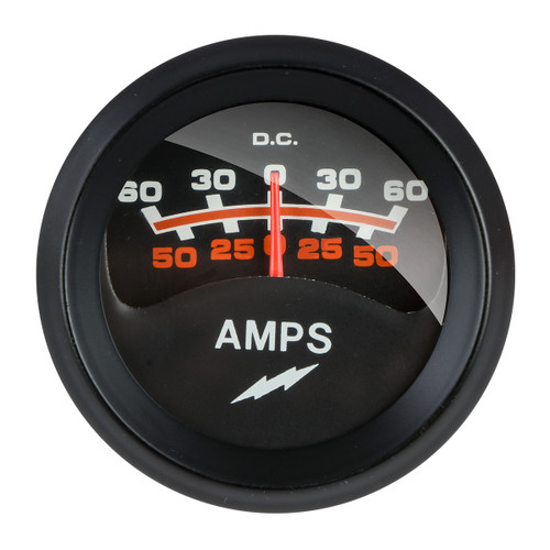 68101 Black Rim Electrical Ammeter Gauge/60-0-60