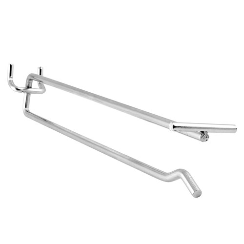 HOOK3 8.5" L Chrome Flip Scan Hook For Peg Board