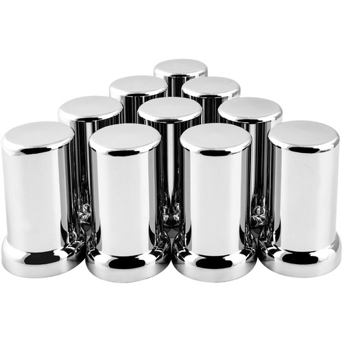10268 Tube Chrome Plastic Lug Nut Cover w/ Flange - Grand General