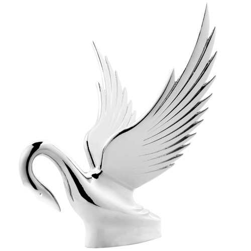 48001 Original Style Swan with Windrider Wings Hood Ornament 