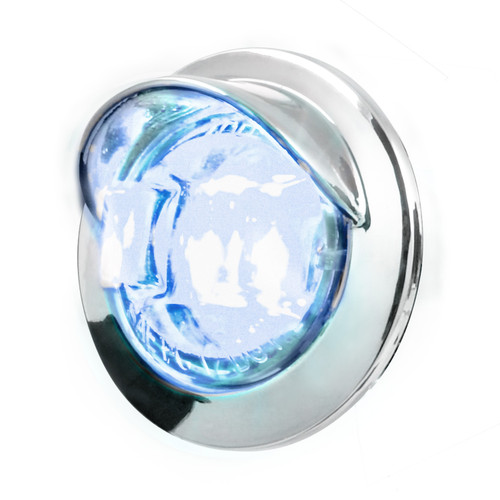 74668 3/4 Mini LED Light with Chrome Bezel with Visor - Grand