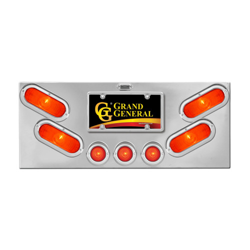 91652 Chrome Plated Steel Rear Center Light Panel