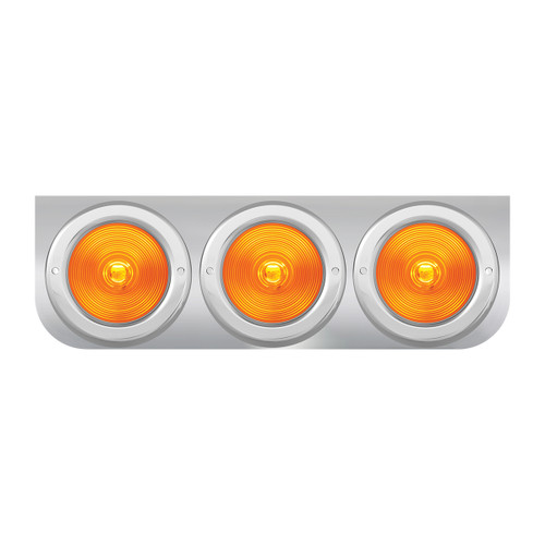 86644 Chrome Steel L Bracket with Triple 4" Round Lights