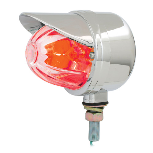 78093 Single Face Chrome Die Cast Auxiliary Clear Glass Lens Light