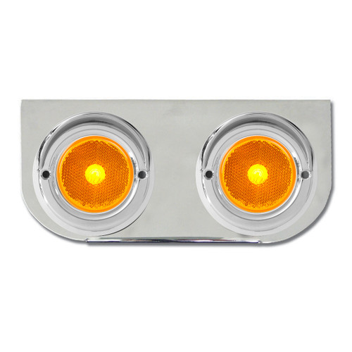 86484 Stainless Steel L Bracket with Dual 2-1/2" Round Lights