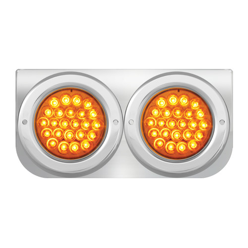 89121 Chrome Steel L Bracket with Dual 4" Round Lights