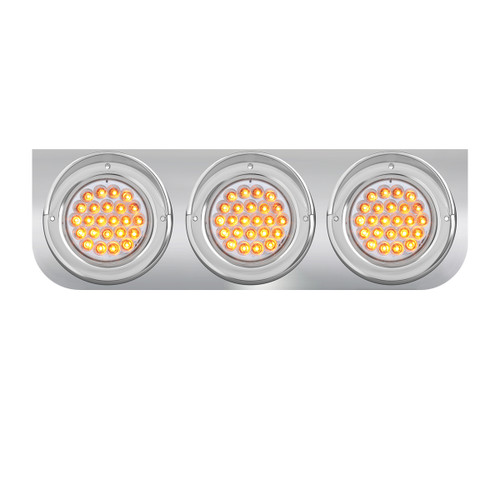 89139 Chrome Steel L Bracket with Triple 4" Round Lights