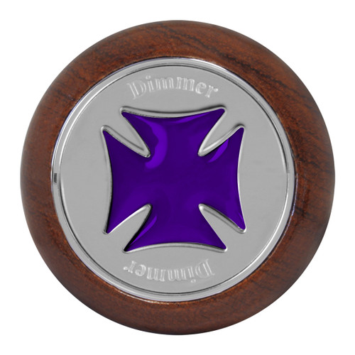 95474 Iron Cross Rosewood Dashboard Knob in Assorted Colors