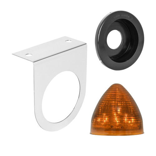 86810 Stainless Steel L Bracket with Single 2-1/2" Round Light