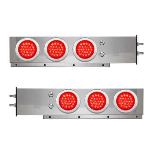 88152 2-Pc Spring-Loaded S.S. LB w/ Six 4" LED Lights