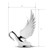 48001 Original Style Swan with Windrider Wings Hood Ornament 