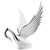 48001 Original Style Swan with Windrider Wings Hood Ornament 
