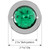 79417 2" Watermelon Surafce Mount LED Light with Stainless Steel Bezel
