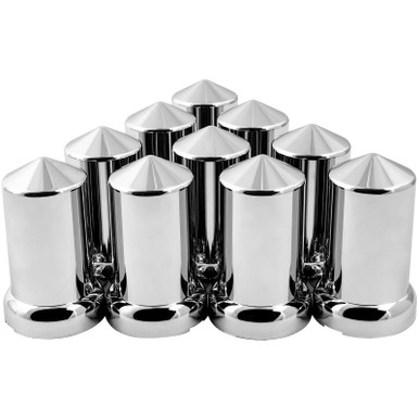 Pack Of 40 Chrome 33mm Push-on Flanged Lug Nut Covers For Semi Trucks