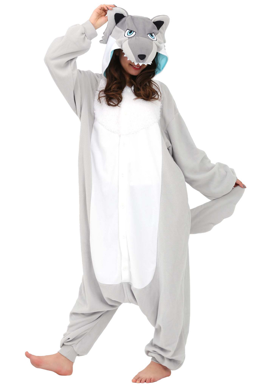 Kigurumi Shop Silver Wolf Kigurumi Animal Onesies Animal