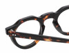 Close Up View of Reptile Malayemys Women's Designer Reading Glasses in Brown Tortoise Havana 44mm