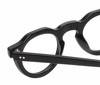 Close Up View of Reptile Malayemys Women Panthos Full Rim Designer Reading Glasses in Black 44 mm
