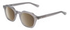 Profile View of Reptile Liaochelys Unisex Sunglasses in Grey Crystal Silver 48mm 4 Opt with Custom Cut NON-polarized Brown Gradient Lenses