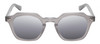 Front View of Reptile Liaochelys Unisex Sunglasses in Grey Crystal Silver 48mm 4 Opt with Custom Cut NON-polarized Grey Gradient Lenses