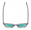 Top View of Reptile Liaochelys Unisex Polarized Sunglasses in Grey Crystal Silver 48mm 4 Opt with Custom Cut Green Mirror Lenses