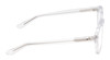 Side View of Reptile Liaochelys Designer Progressive Lens Blue Light Blocking Eyeglasses in Clear Crystal Silver Unisex Panthos Full Rim Acetate 48 mm