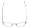 Top View of Reptile Liaochelys Unisex Designer Reading Glasses in Clear Crystal Silver 48 mm