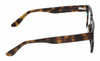 Side View of Reptile Leatherback Designer Blue Light Blocking Eyeglasses in Brown Tortoise Havana Blue Crystal Unisex Rectangular Full Rim Acetate 52 mm